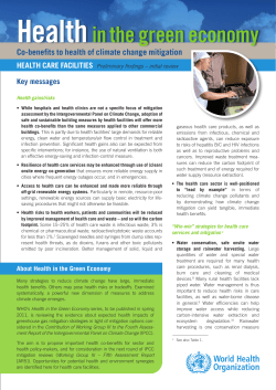 Health sector - World Health Organization