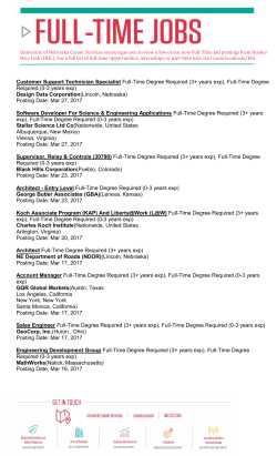 Full-Time Degree Required (0-3 years exp)