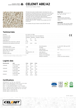 CELENIT ABE/A2 technical data sheet