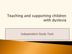 Dyslexia Self Study PowerPoint