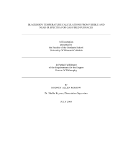 BLACKBODY TEMPERATURE CALCULATIONS FROM VISIBLE