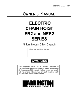 ER2 Owner`s Manual - Harrington Hoists