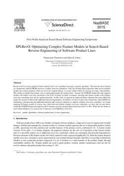 NasBASE 2015 SPLRevO: Optimizing Complex Feature