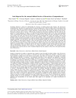Seed dispersal for the unusual inflated berries of Burmeistera