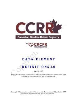 CCRR Data Dictionary