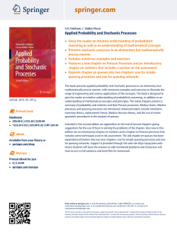 Applied Probability and Stochastic Processes
