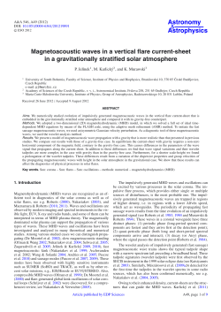 Magnetoacoustic waves in a vertical flare current