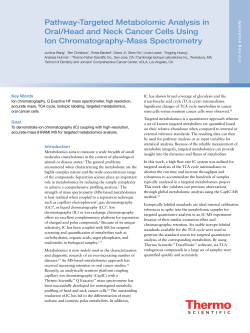 Pathway-Targeted Metabolomic Analysis in Oral/Head and Neck