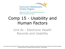 EHR Usability