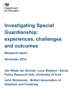 Investigating special guardianship