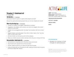 Throwing 2.1: Underhand roll