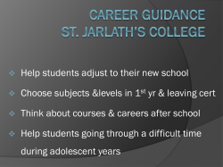 Career Guidance in St. Jarlath*s College