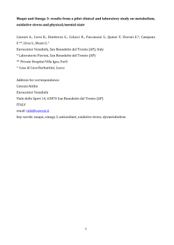 Maqui and Omega 3: results from a pilot clinical and laboratory study