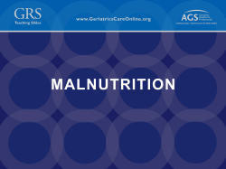 GRS8Malnutrition - Geriatrics Care Online