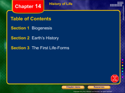 Chapter 14 The First Cells