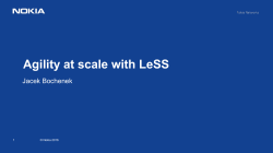 Agility at scale with LeSS