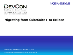 Migration from CubeSuite+ to e 2 studio /GNU Compiler