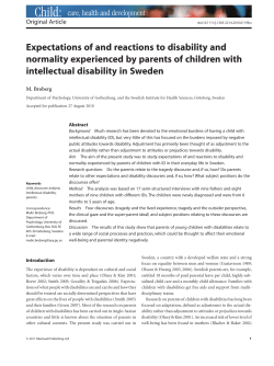 Expectations of and reactions to disability and normality