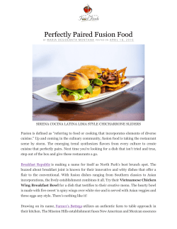 Perfectly Paired Fusion Food
