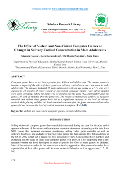 The Effect of Violent and Non-Violent Computer Games on Changes