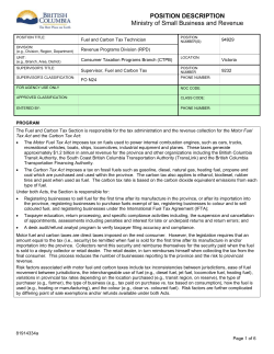 Ministry of Small Business and Revenue