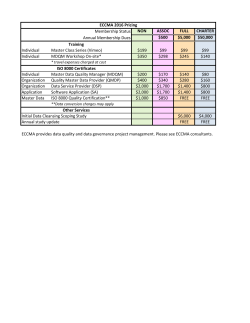 2016 Pricing Schedule