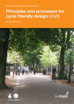 Principles and processes for cycle friendly design