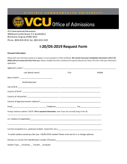 I-20/DS-2019 Request Form - Undergraduate Admissions