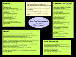 New Year`s resolutions