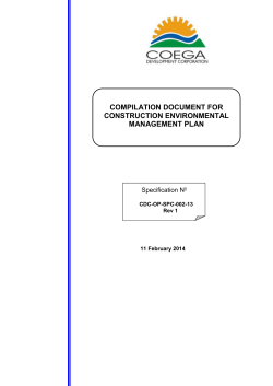 3. incorporation of environmental specifications into tender and