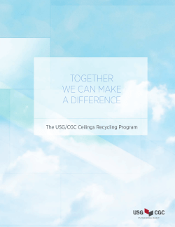 The USG Ceilings Recycling Program Brochure (English)
