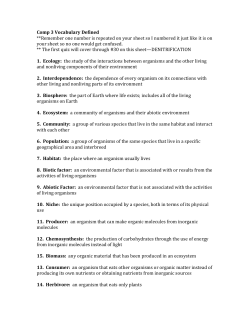 Comp 3 Vocabulary Defined **Remember one number is repeated