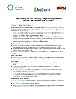 Manufacturing and Food Processing Energy Efficiency Workshop