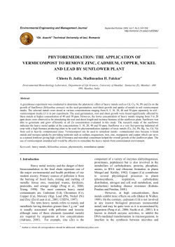 phytoremediation: the application of vermicompost to remove zinc