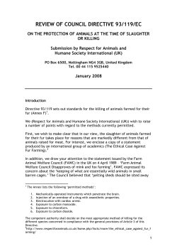 review of council directive 93/119/ec