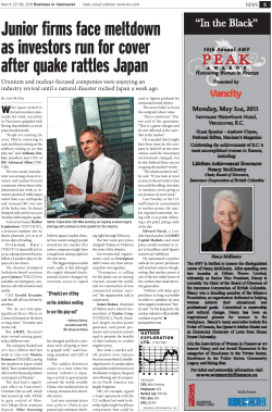 Junior firms face meltdown as investors run for cover after quake