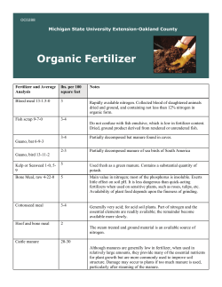 Organic Fertilizer - Oakland County, Michigan