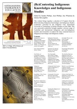(Re)Contesting Indigenous Knowledges and Indigenous Studies