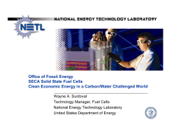 Office of Fossil Energy SECA Solid State Fuel Cells Clean Economic