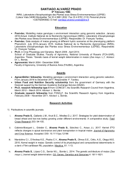 curriculum vitae - AgreenSkills Fellows