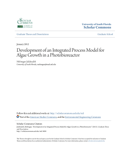 Development of an Integrated Process Model for Algae Growth in a