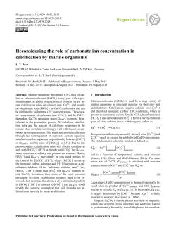 Reconsidering the role of carbonate ion concentration