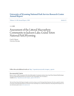 Assessment of the Littoral Macrophyte Community in Jackson Lake