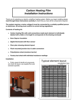 Carbon Heating Film Installation Instructions