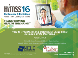 How to Transform and Optimize a Large Scale Revenue Cycle