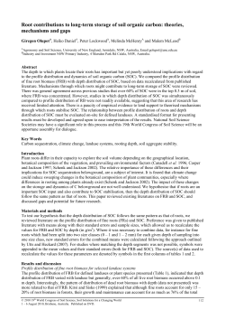 Root contributions to long-term storage of soil organic carbon