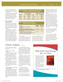 Table 3: 2 009 OITE mean scores by cognitive structure