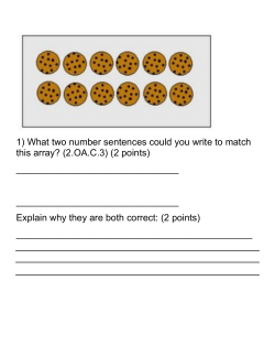 1) What two number sentences could you write to match