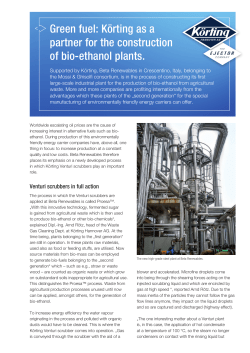 K&ouml;rting as a partner for the construction of bio