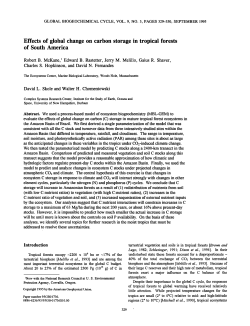 Effects of global change on carbon storage in